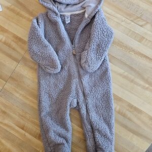 Carter's Gray Sherpa Kids Footie